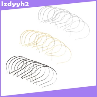 [Lzdyyh2] ที่คาดผมโลหะ สีขาว DIY 10 ชิ้น