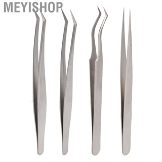 Meyishop Eyeash Extension Tweezer  Grafting Stainless Steel Eyelash Professional Blooming for Manicure