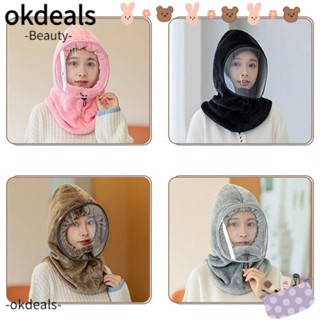 Okdeals หมวกกันหิมะ แบบหนา ให้ความอบอุ่น ป้องกันหู แฟชั่นฤดูหนาว