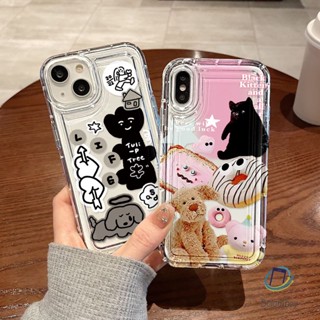 คู่เคสโทรศัพท์โปร่งใสสำหรับ Iphone 11 12 13 14 15 Pro Max XR X XS 7 6 8 Plus SE สุนัข อ่อนนุ่มกันกระแทกเปลือก