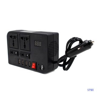 Super Power อะแดปเตอร์แปลงแรงดันไฟฟ้า 12V เป็น 220V พอร์ต Usb 4 พอร์ต สําหรับรถยนต์