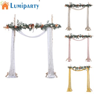 Lumiparty ผ้าฉากหลัง ยาวพิเศษ ไร้ริ้วรอย ใช้ซ้ําได้ สําหรับตกแต่งงานแต่งงาน