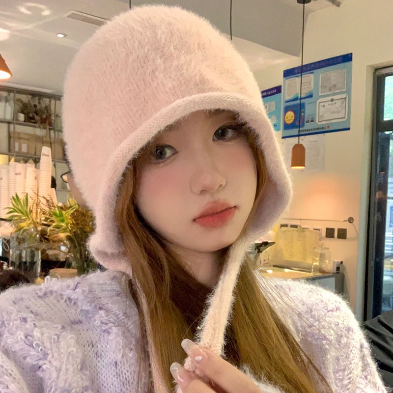 หมวกบีนนี่ ผ้าถัก สีพื้น ให้ความอบอุ่น เข้ากับทุกการแต่งกาย แฟชั่นฤดูใบไม้ร่วง และฤดูหนาว