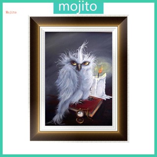 Mojito ชุดงานปักครอสติชเม็ดบีด ทรงเพชร รูปนกฮูก 5D สําหรับตกแต่งบ้าน DIY