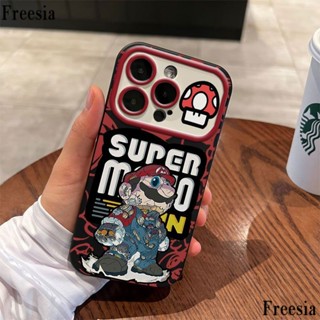 เคสโทรศัพท์มือถือ ซิลิโคนนุ่ม ลาย Super Mary สําหรับ Iphone 14promax 13pro 12 11 7p MTOU