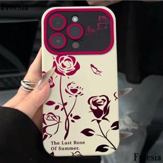 เคสโทรศัพท์มือถือนิ่ม ไล่โทนสี ขนาดใหญ่ ลายดอกกุหลาบ สําหรับ Iphone 14pro 7p 11 13pro 12max CSZH