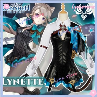 ชุดเดรสคอสเพลย์ เกม Genshin Impact Magician Lynette สําหรับแต่งคอสเพลย์