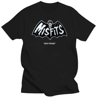 ขายดี เสื้อยืดลําลอง แขนสั้น พิมพ์ลายโลโก้ค้างคาว Misfits สไตล์พังก์ร็อค แฟชั่นสําหรับผู้ชาย 2023 737540