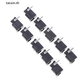 Tatain ซ็อกเก็ตแจ็คเมาท์ PCB DC 3 Pin 3.5 มม. x 1.3 มม. สีดํา 10 ชิ้น