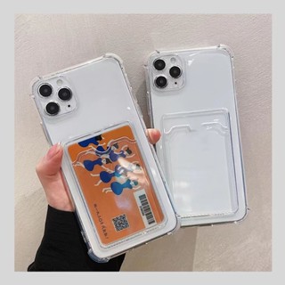 เคสใส ใส่นามบัตร สำรับรุ่นiPhone 14 14ProMax 13promax 12promax 11 11promax X XS XR XSMAX 6 7 8 SE2 7+ 8+ กันกระแทก 4 มุม