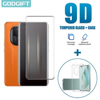 Godgift 2 in 1 ฟิล์มกระจกนิรภัยกันรอยหน้าจอ พร้อมเคสซิลิโคน กันกระแทก สําหรับ Honor Magic5 Ultimate 5 4 Pro Lite 5G 4G 70 5G 60 50 Pro SE