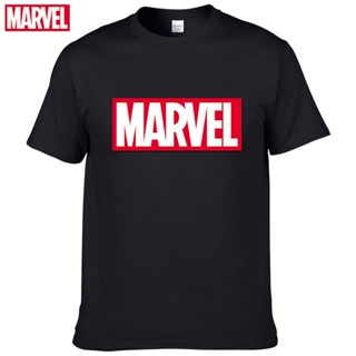 เสื้อยืดแขนสั้นDisney Marvel Avengers ผ้าฝ้ายพิมพ์เสื้อยืดฤดูร้อนผู้ชายแฟชั่นแขนสั้นแนวโน้มเสื้อผ้าผู้ชาย #14S-5XL