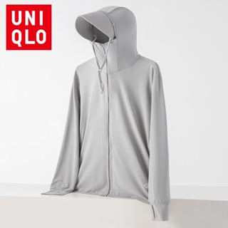 Uniqlo เสื้อแจ็กเก็ต ลายพราง ป้องกันรังสียูวี ระบายอากาศ เหมาะกับฤดูร้อน สําหรับผู้หญิง Upf50+