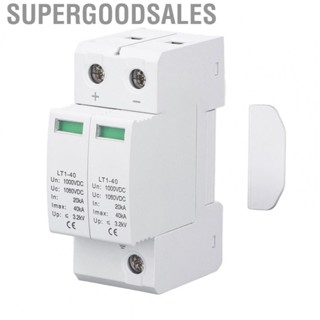 Supergoodsales Surge Arrester Device  DC1000V Photovoltaic Surge Protector Modular Structure 2P PC Flame Retardant  for Office Building