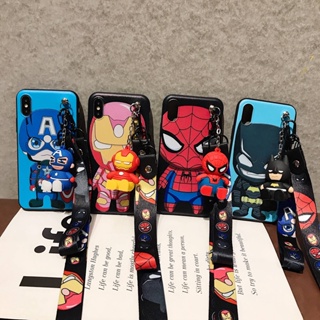 เคสโทรศัพท์มือถือ ลายการ์ตูน SpiderMan Captain America IronMan Batman พร้อมตุ๊กตา และสายคล้อง สําหรับ Huawei Mate 20 20 Lite 10 Lite Huawei P30 P30 Pro P30 Lite P40 Lite P20 P20 Lite P20 Pro