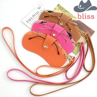 Bliss เคสหนัง PU แบบพกพา พร้อมหัวเข็มขัด เหมาะกับผู้ชาย สําหรับเก็บแว่นตาอ่านหนังสือ