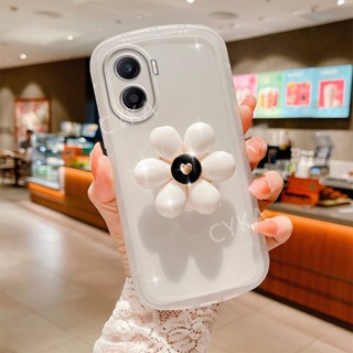เคสโทรศัพท์มือถือ แบบใส ลายดอกไม้ หรูหรา สีแคนดี้ สําหรับ VIVO iQOO Z7x 5G Z7 5G Y02A Y02A iQOO Z7 5G