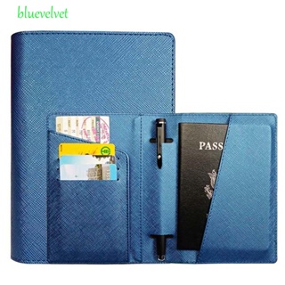 Bluevelvet เคสหนัง PU แบบพกพา สําหรับใส่หนังสือเดินทาง บัตรเครดิต เครื่องบิน