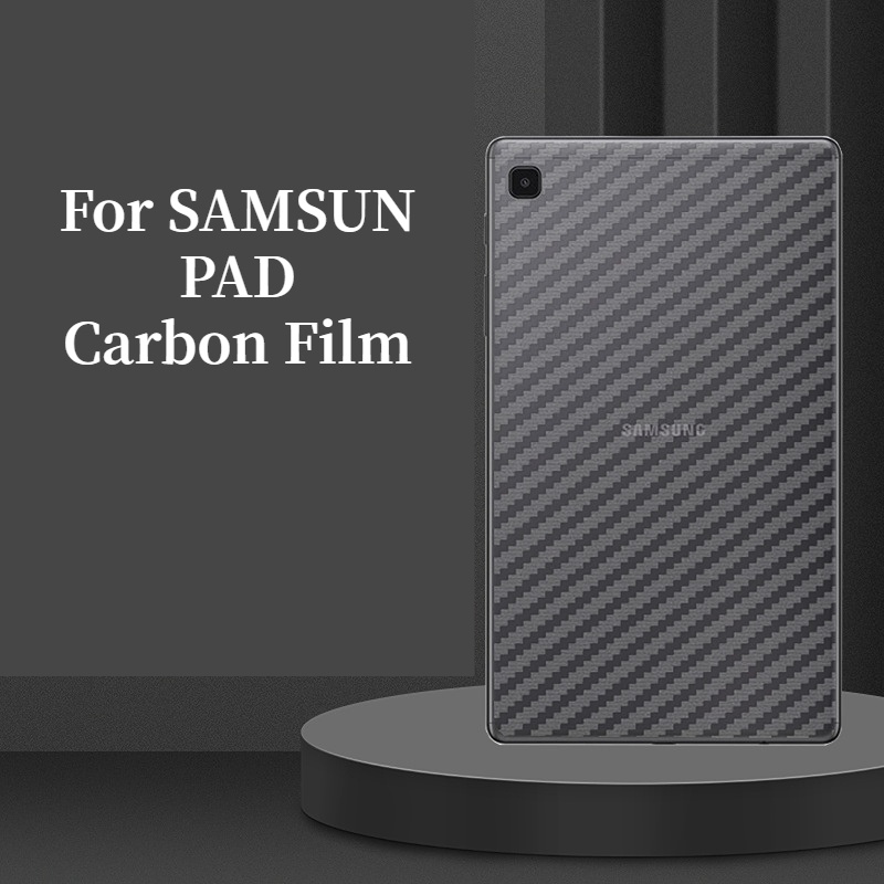 ฟิล์มสติกเกอร์คาร์บอนไฟเบอร์ 3D กันรอยหน้าจอ ด้านหลัง สําหรับ Samsung Galaxy TAB S7 FE S7 Plus TAB S6 lite S6 T860 T865 a7 lite TAB A8 10.5 2021 SM-X200 SM-X205