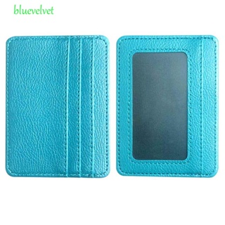 Bluevelvet กระเป๋าใส่เหรียญ บัตรเครดิต แบบหนัง ทรงสี่เหลี่ยม แบบพกพา สําหรับผู้หญิง