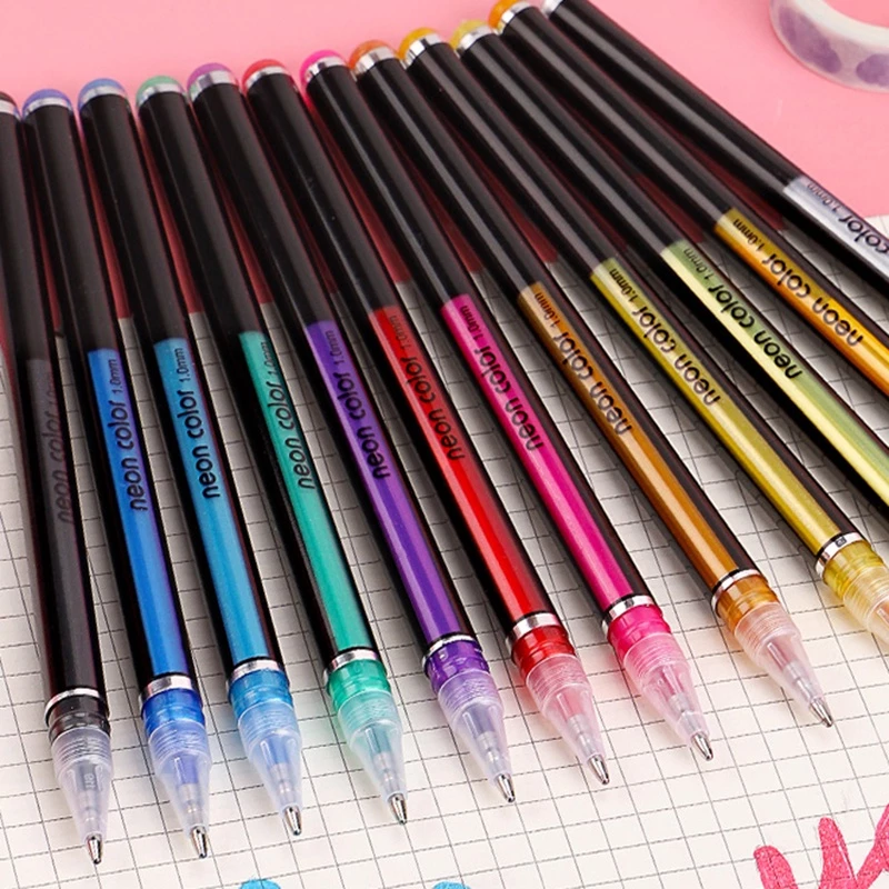 ชุดปากกาเจลไฮไลท์ 12 24 48 สี สําหรับนักเรียน สํานักงาน โรงเรียน thumbnail 10
