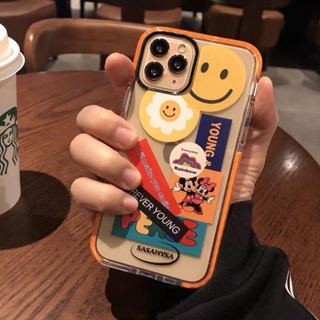 Fashion Brand Label Phone Case For Iphone14 Mobile Phone Case for iPhone 13/12Promax/XR Personality Xs Couple 11 Smiley Face 8P