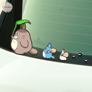 PEWANY Waterproof Tonari no Totoro Car Sticker Funny Vinyl Decal Glass Wall Sticker Occlusion Anime Character Figure Car Styling Accessories DIY Anti-Scratch Miyazaki Cartoon Window Decor