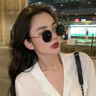 Roselife แว่นตากันแดด UV400 กรอบโลหะ ทรงกลม สีทอง สไตล์เกาหลี เรโทร หรูหรา แฟชั่น สําหรับผู้หญิง และผู้ชาย