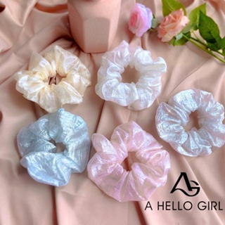 Organza Scrunchies ผู้หญิง ยางยืด ที่คาดผม หางม้า เครื่องประดับผม เด็กผู้หญิง เครื่องประดับผม HELLO GIRL