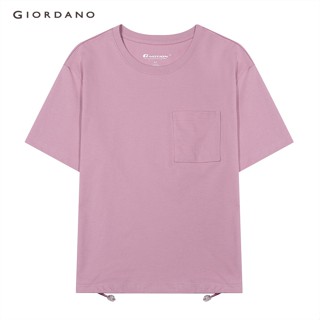 GIORDANO เสื้อยืดผู้หญิง Womens Boyfriend Fit Sorona Tee 05323252