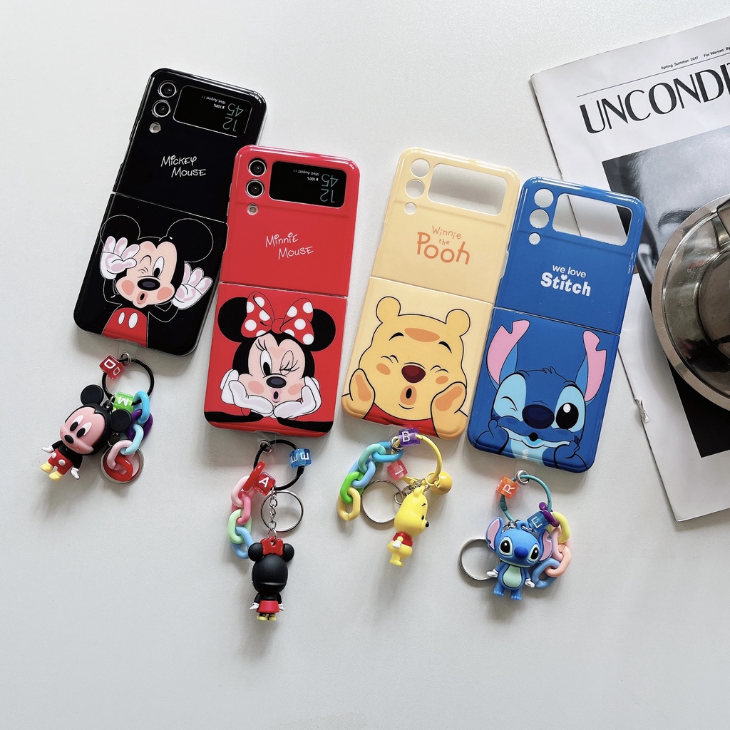 Fold Imdsoft TPU น่ารักการ์ตูนสําหรับ SAMSUNG Z Flip3 Flip4 Flip5 Flip6 กรณีสําหรับสาวกันกระแทกเลนส์ป้องกันกรณี (HH-G)