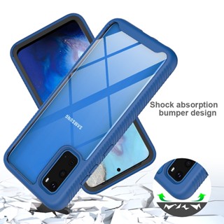 2 In 1 // Tow In One Transparent Clear Thickened Shockproof Case for Samsung Galaxy A72 A42 A21sa71 A51 A32 A22 A31 Fall Prevention Case Back Cover