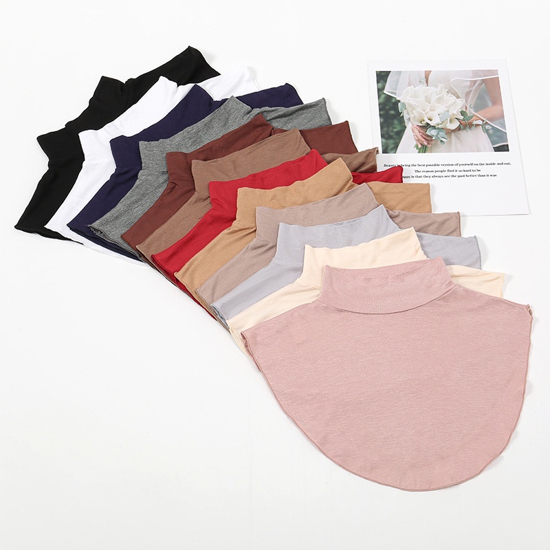 12 สี มุสลิมปิดคอ อินเนอร์คอเต่า ยืดหยุ่นได้ ขนาดอิสระ