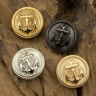 กระดุมโลหะ รูปสมอเรือ สไตล์อังกฤษ สําหรับตกแต่งเสื้อสูท เสื้…