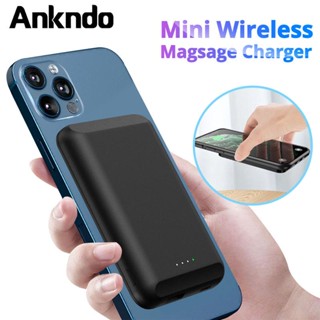 Ankndo พาวเวอร์แบงค์ไร้สาย แม่เหล็ก 15W ชาร์จเร็ว สําหรับ i-phone13 12 Mini USB C PD