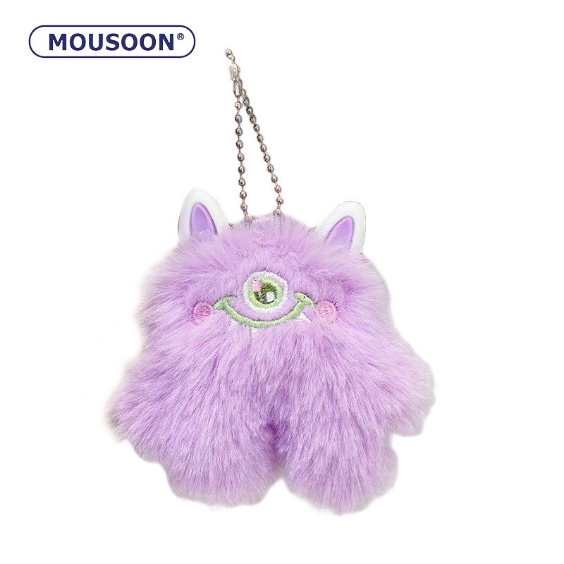 Mousoon กระเป๋าตุ๊กตาตาโตแปลกพวงกุญแจจี้ตุ๊กตาน่ารักกระเป๋าตกแต่ง