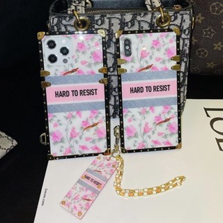 For Xiaomi Mi 11 12 10T 11T Lite POCO M3 X3 NFC Redmi 9 9A 9C 9T 10 10C 10A Note8 Note9 Note10 Note11 Pro Note9S Note10S Note11S Fashion Pink Floral Flower Square Phone Case