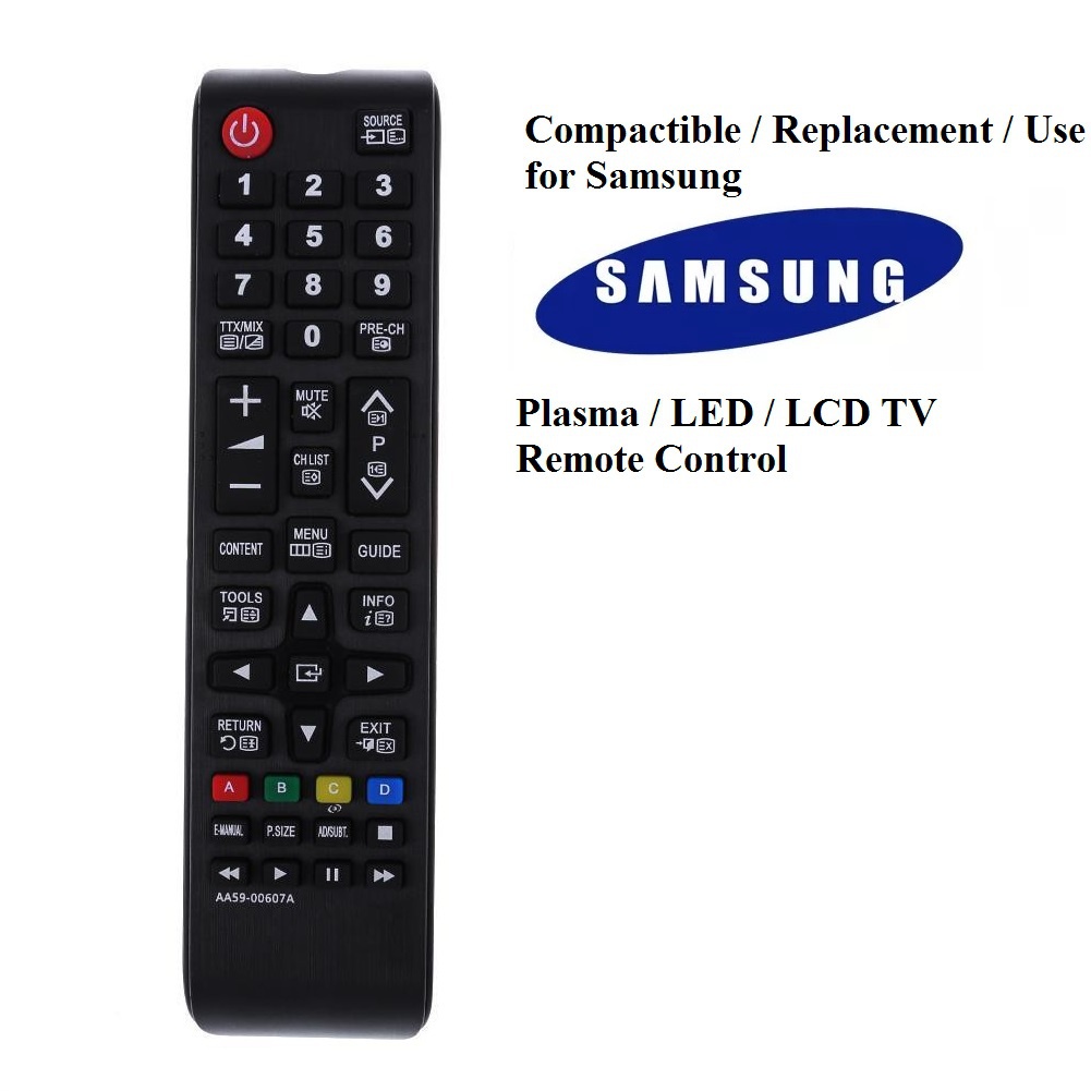 รีโมทคอนโทรลพลาสม่าได้ขนาดกะทัดรัด/LCD/LED Samsung TV AA59-00607A