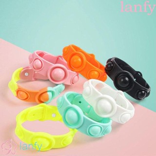 Lanfy สายรัดข้อมือซิลิโคนของเล่นบรรเทาความเครียดหลากสี