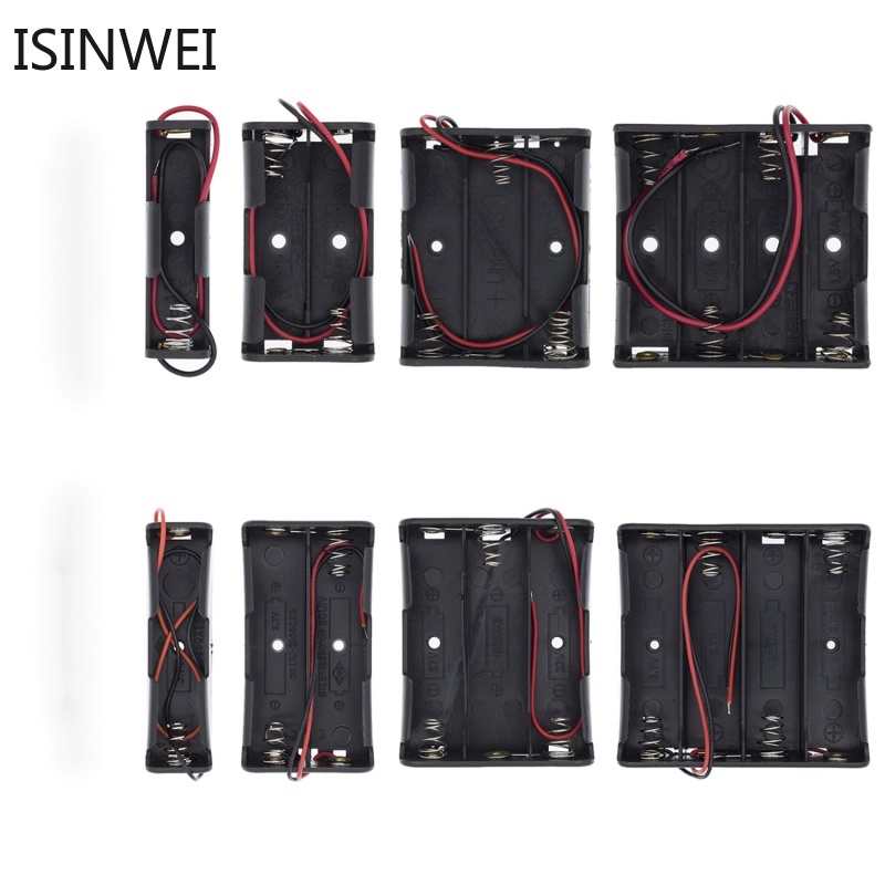 กล่องแบตเตอรี่ AA/18650 พลาสติก ขนาดมาตรฐาน พร้อมสายไฟ 3.7V/1.5V 1 ชิ้น – โปรปัง