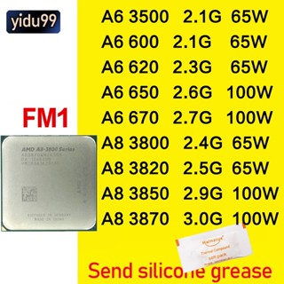 เมนบอร์ดคอมพิวเตอร์ AMD A6 3650 3670 3500 A8 3850 3870K A8 3800 3820 A4 3500 3600 3620 CPU Quad-core FM1 905-pin รองรับ FM1 A55 A75