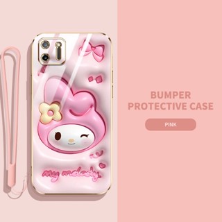 เคสโทรศัพท์มือถือ ซิลิโคนนิ่ม TPU ลายการ์ตูนกระต่าย ไดโนเสาร์ 3D พร้อมสายคล้อง สําหรับ OPPO Realme C11 2020