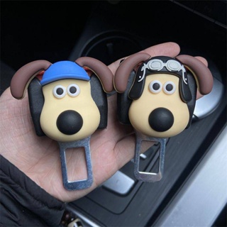 Cute Wallace and Gromit Car Safety Plug with Locking Device Bayonet Extender Connector Plate Car Lock Automotive interior decoration products