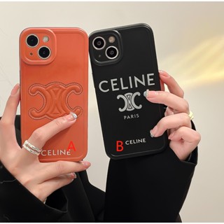 เคสโทรศัพท์มือถือ ลายโลโก้ Celine สําหรับ iphone14 pro max 14 14pro 14plus 13 pro max 11 12 xs max xr 8plus