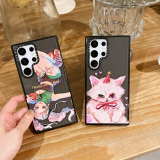 【แมวปีศาจ】Casetify เคสโทรศัพท์มือถือแบบนิ่ม Tpu กันกระแทก ลายกลิตเตอร์ แฟชั่น คุณภาพสูง สําหรับ Samsung s23ultra s23 s23+ s22ultra