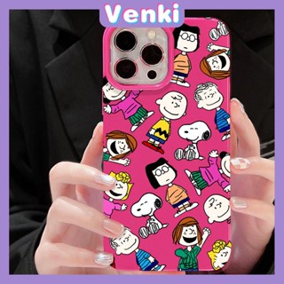 VENKI - สำหรับ iPhone 11 เคส iPhone สีแดงเงา TPU เคสอ่อนกันกระแทกป้องกันกล้องตัวการ์ตูนน่ารักเข้ากันได้กับ iPhone 14 13 Pro max 12 Pro Max xr xs max 7Plus 8Plus