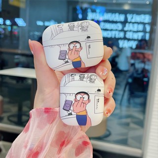 เคสแข็ง AirPods Pro2 AirPods Pro Airpods 3 gen3 AirPods 2 Fashion Cartoon Doraemon Nobita โดราเอมอน โนบิต้า Protective Hard Case