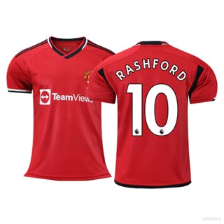 เสื้อยืดแขนสั้น ลายทีมชาติฟุตบอล Rashford 23 24 ชุดเหย้า พลัสไซซ์