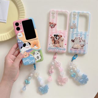 เคสโทรศัพท์มือถือ แบบนิ่ม ป้องกันกระแทก แต่งจี้รูปสุนัข แมวน่ารัก สําหรับ Oppo Find N2