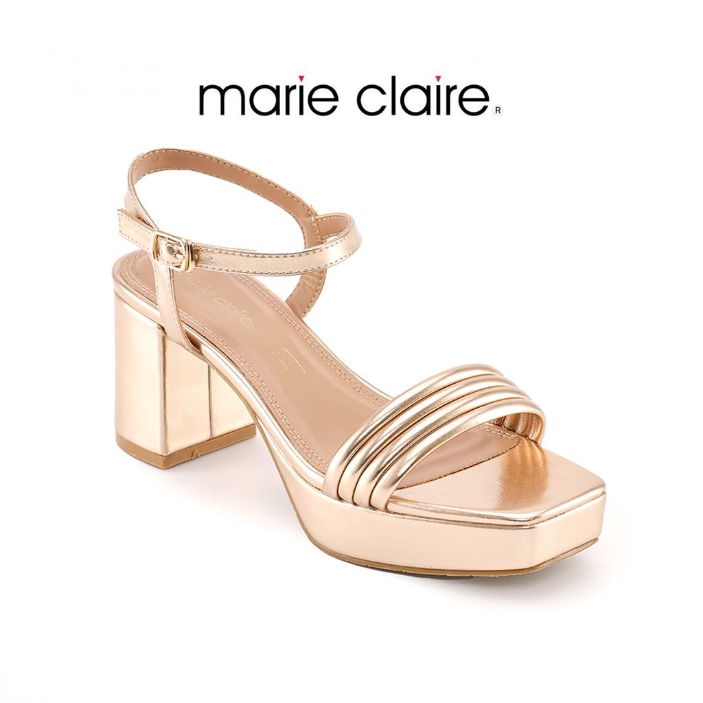 Bata บาจา Marie Claire รองเท้าส้นสูงแบบรัดส้น สูง 5 นิ้ว สำหรับผู้หญิง รุ่น KRISTEN สีแดง 7705359 สีโรสโกลด์ 7708359